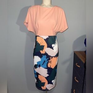 Jasambac Pink patterned dress NWT woman’s Medium